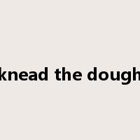 knead the dough是什么意思