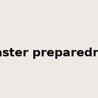 disaster preparedness是什么意思