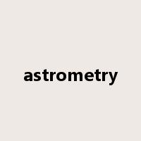 astrometry是什么意思