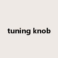 tuning knob是什么意思