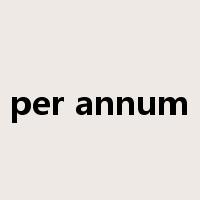 per annum是什么意思