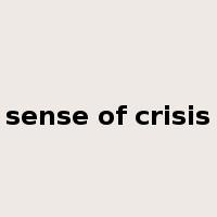 sense of crisis是什么意思