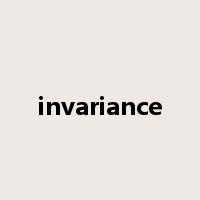 invariance是什么意思