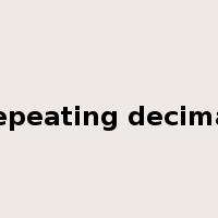 repeating decimal是什么意思