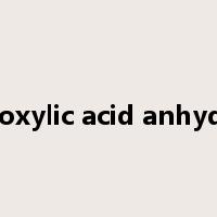 carboxylic acid anhydride是什么意思