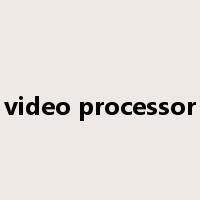 video processor是什么意思