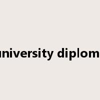 university diploma是什么意思