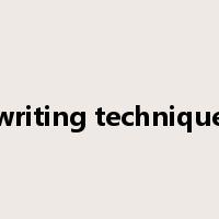 writing technique是什么意思