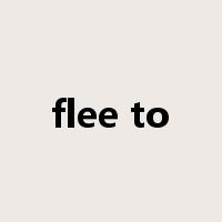 flee to是什么意思