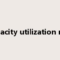 capacity utilization rate是什么意思
