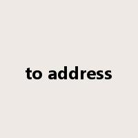 to address是什么意思