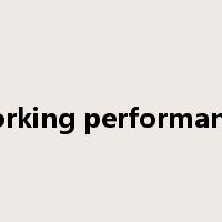 working performance是什么意思