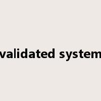 validated system是什么意思