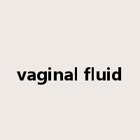 vaginal fluid是什么意思