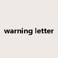 warning letter是什么意思