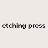 etching press是什么意思