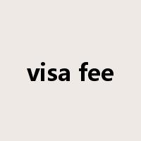 visa fee是什么意思