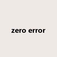 zero error是什么意思