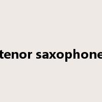 tenor saxophone是什么意思