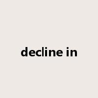 decline in是什么意思