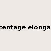 percentage elongation是什么意思