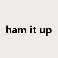 ham it up是什么意思