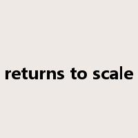 returns to scale是什么意思