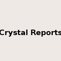 Crystal Reports是什么意思
