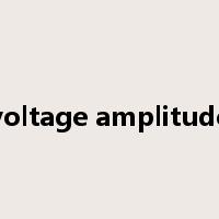 voltage amplitude是什么意思