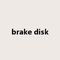 brake disk是什么意思