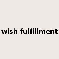 wish fulfillment是什么意思