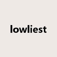 lowliest是什么意思