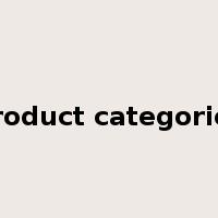 product categories是什么意思