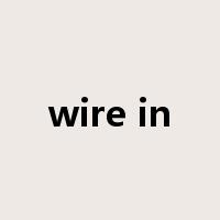 wire in是什么意思