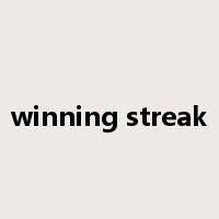 winning streak是什么意思