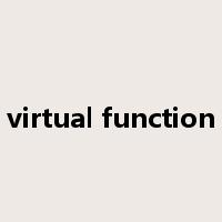 virtual function是什么意思