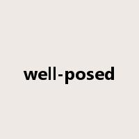 well-posed是什么意思