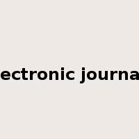 electronic journals是什么意思