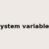 system variables是什么意思