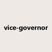 vice-governor是什么意思
