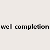 well completion是什么意思