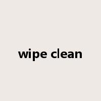 wipe clean是什么意思