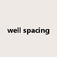 well spacing是什么意思