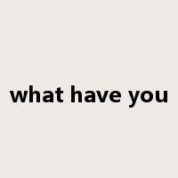 what have you是什么意思