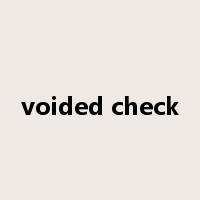 voided check是什么意思