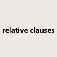 relative clauses是什么意思