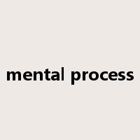 mental process是什么意思