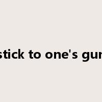 stick to one's gun是什么意思