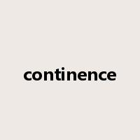 continence是什么意思