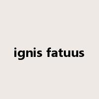 ignis fatuus是什么意思